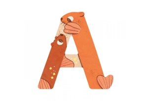 Letra A de madera Moulin Roty