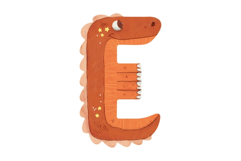 Lletra E Fusta Moulin Roty