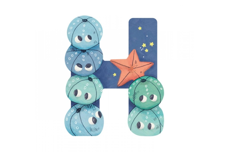 LETRA H DE MADERA MOULIN ROTY