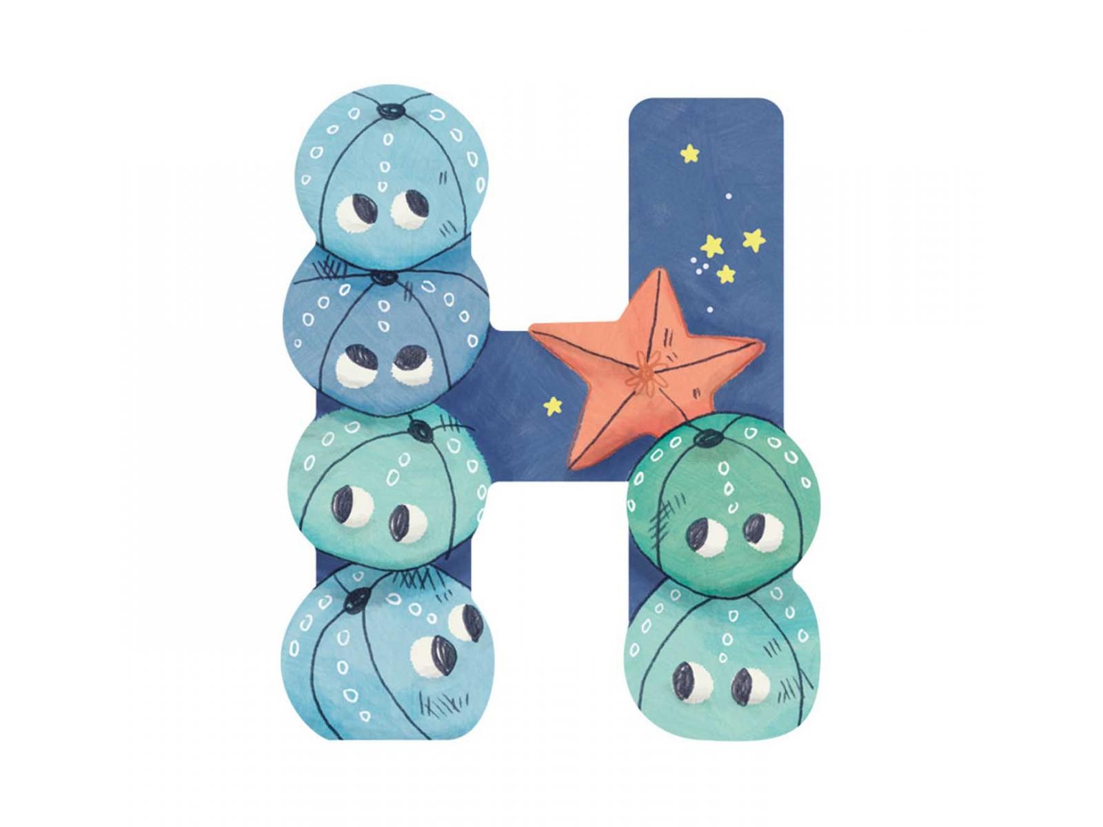 LETRA H DE MADERA MOULIN ROTY