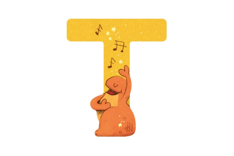 Lletra T marro de fusta Moulkin Roty