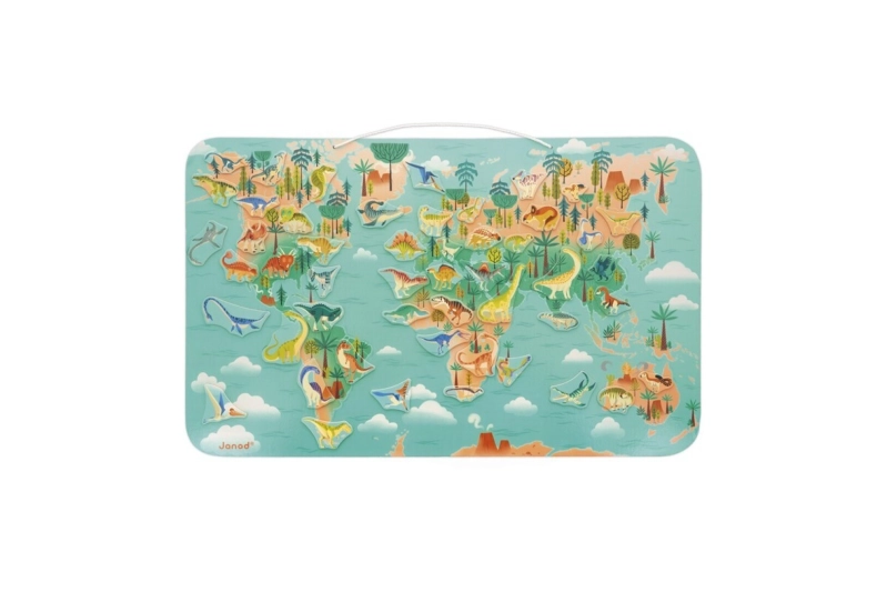 Mapa del món de Dinosaures magnètic