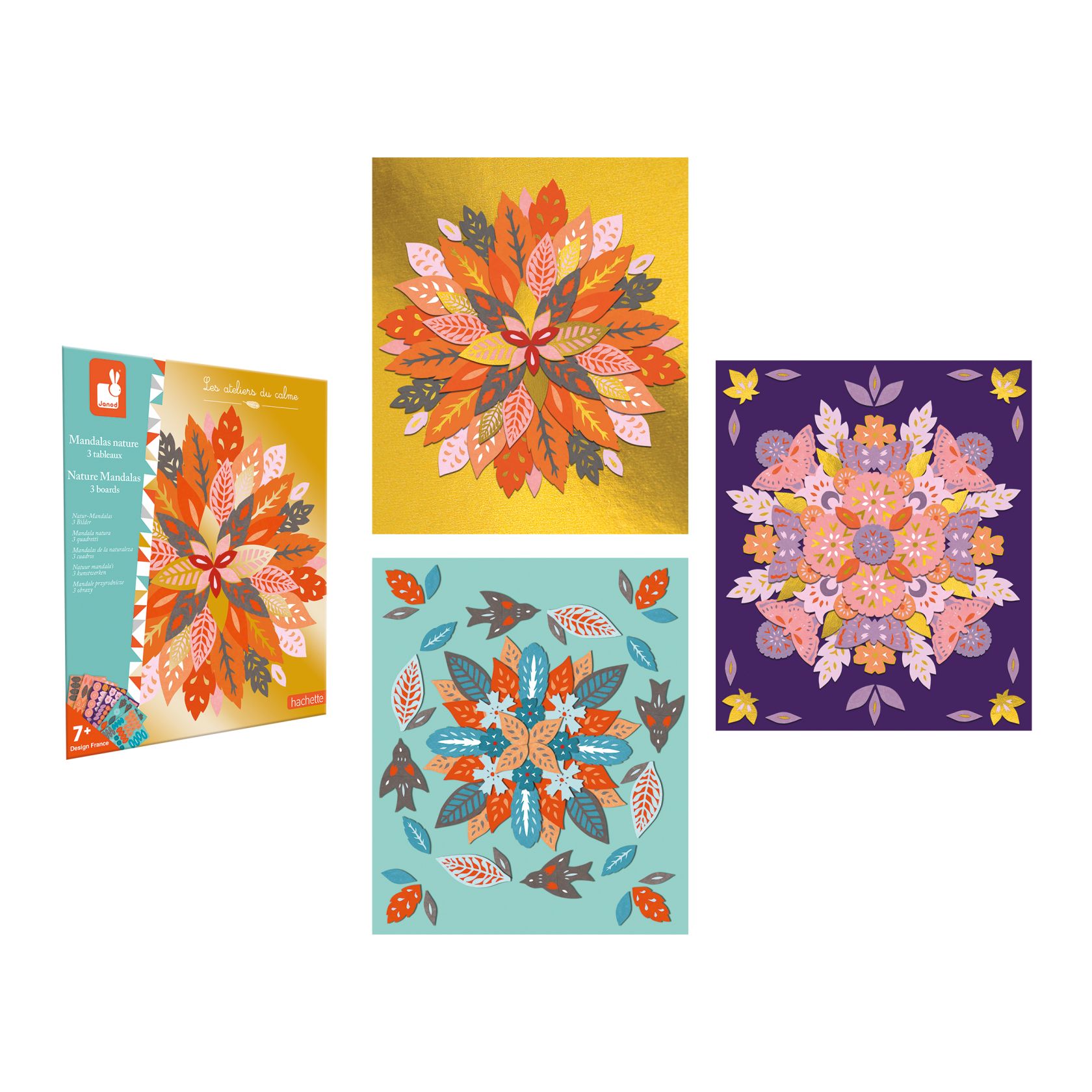 Mandala de la natura - 3 cuadros