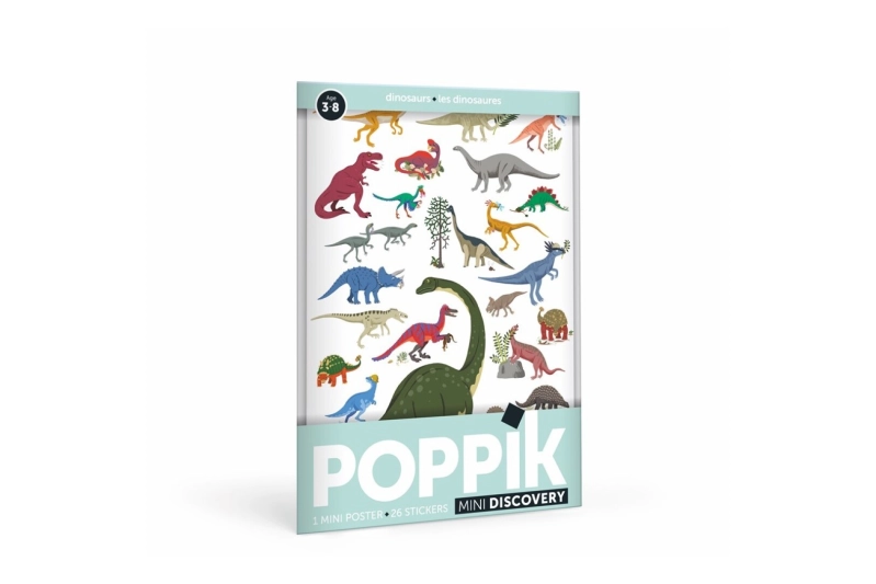 MINI PÓSTER DE PEGATINAS DINOSAURIOS