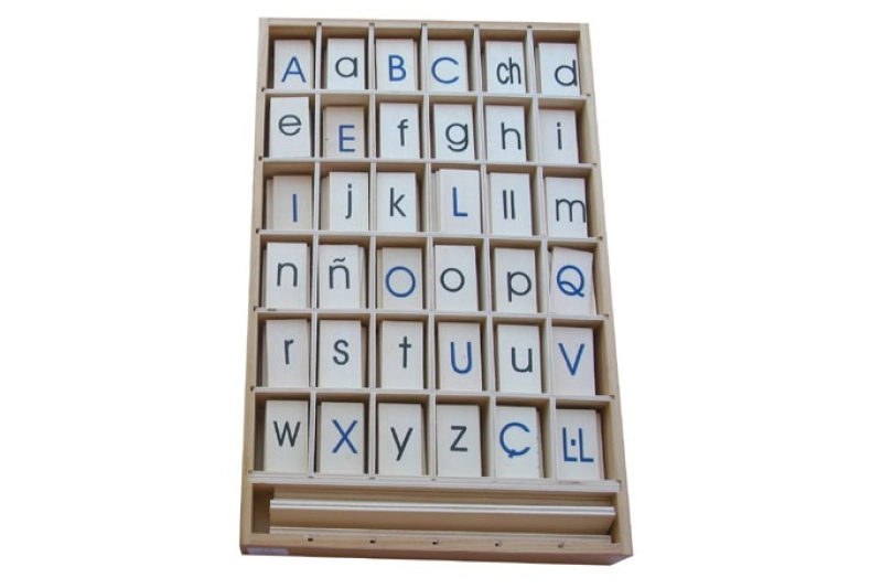 Alfabeto Montessori de madera 360 Letras de imprenta