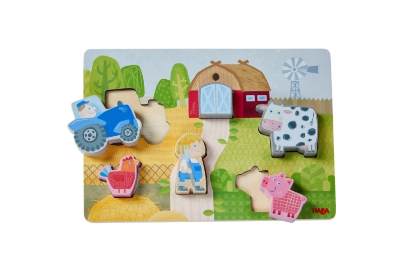 Puzle de madera en la granja