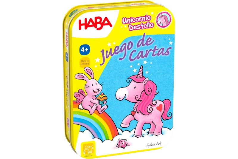 Unicornio Destello. Juego de Cartas version en caja de lata