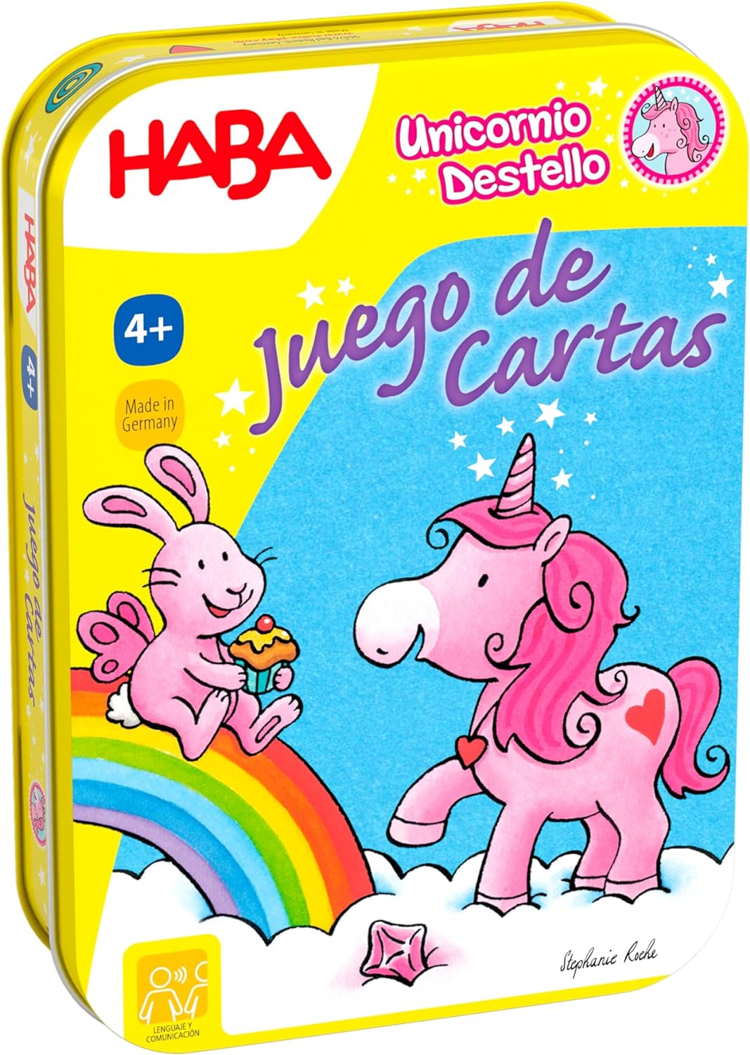Unicornio Destello. Juego de Cartas version en caja de lata