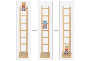 Payaso climbi en la escalera