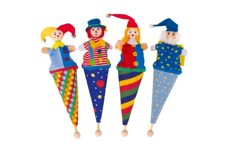 Títere payaso de palo