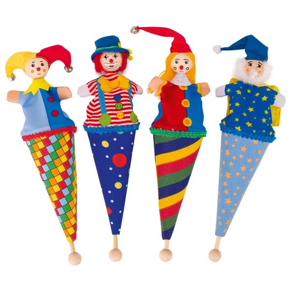 Títere payaso de palo