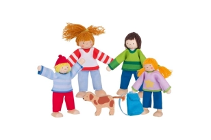 Familia de muñecos articulados