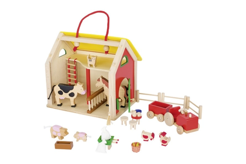 Granja portàtil amb accessoris