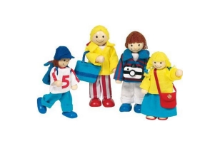 Família de vacances de ninots articulats