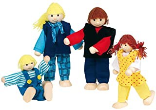 Família jove de ninos articulats