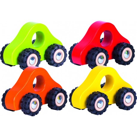 Cotxe de Fusta amb Rodes de Goma Goki