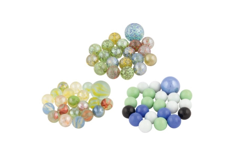 Set de 21 bales de cristall acolorides