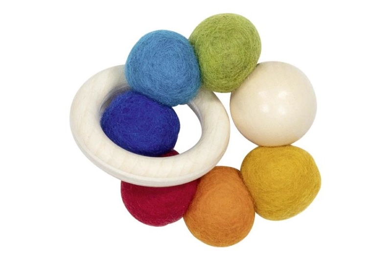 Sonajero elástico arco iris