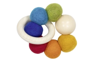 Sonajero elástico arco iris