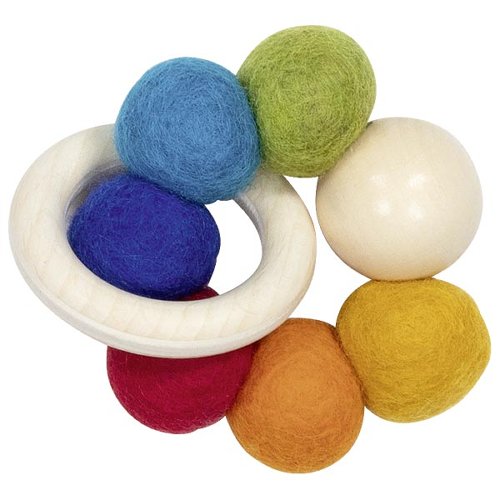 Sonajero elástico arco iris