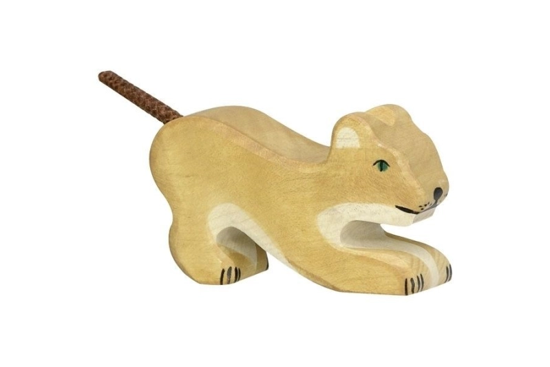 Lleó petit jugant Holztiger