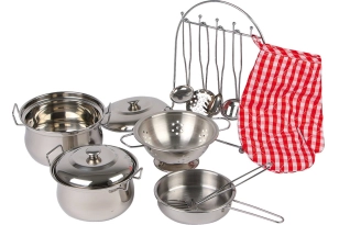 Batería de cocina con colgador