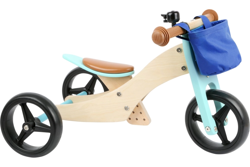 Triciclo-bicicleta 2 en 1 Turquesa