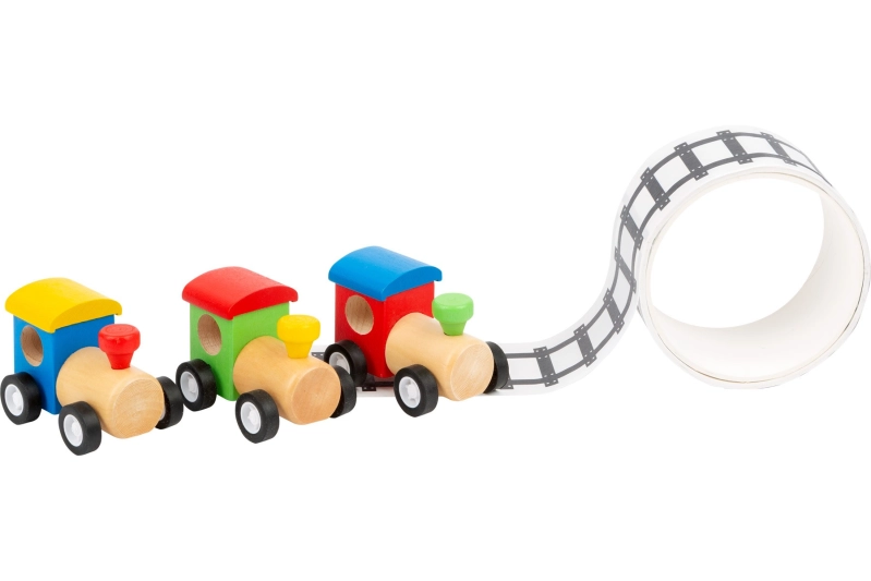 CINTA DE VIES DE TREN AMB LOCOMOTORA