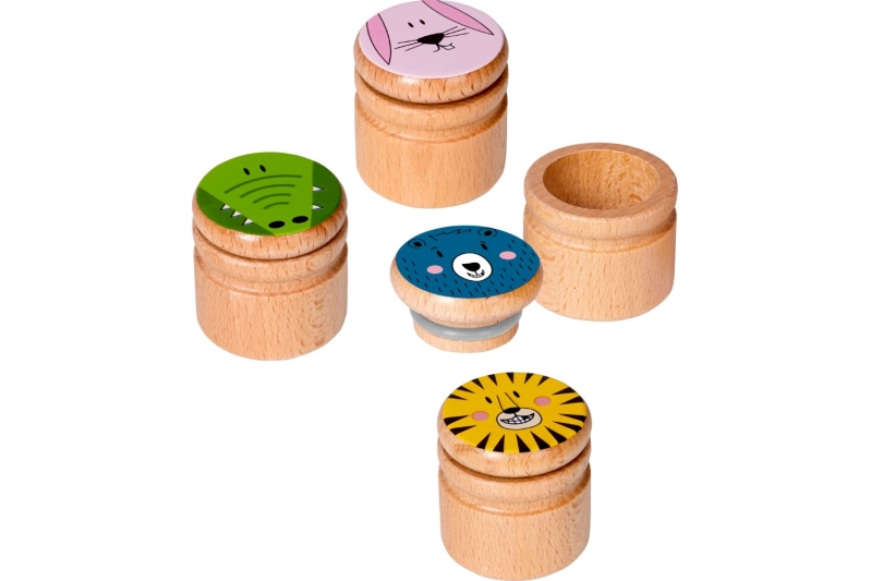 Cajita de madera para los dientes con dibujos de animalitos