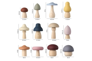 Champiñón de madera y silicona individual