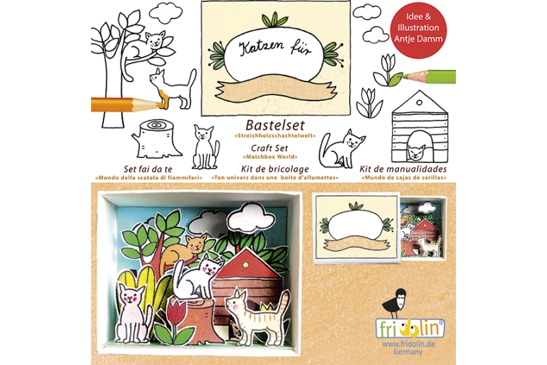 Kit de manualidades. Familia de gatos