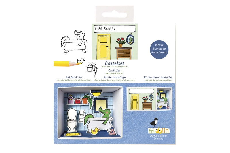Kit de manualidades. Cocodrilo en el baño