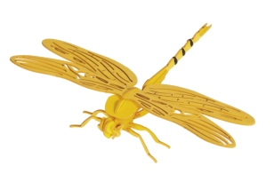 Libélula 3D de cartón