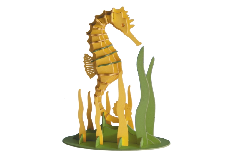 Caballito de mar 3D de cartón