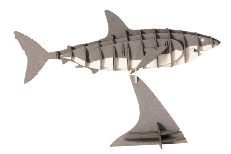 Tiburón 3D de cartón