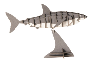 Tiburón 3D de cartón
