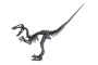 Velociraptor 3D de cartón