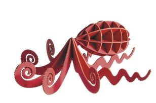 Pulpo 3D de cartón