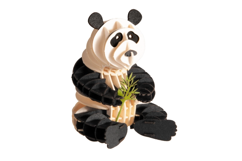 Os panda 3D de cartró