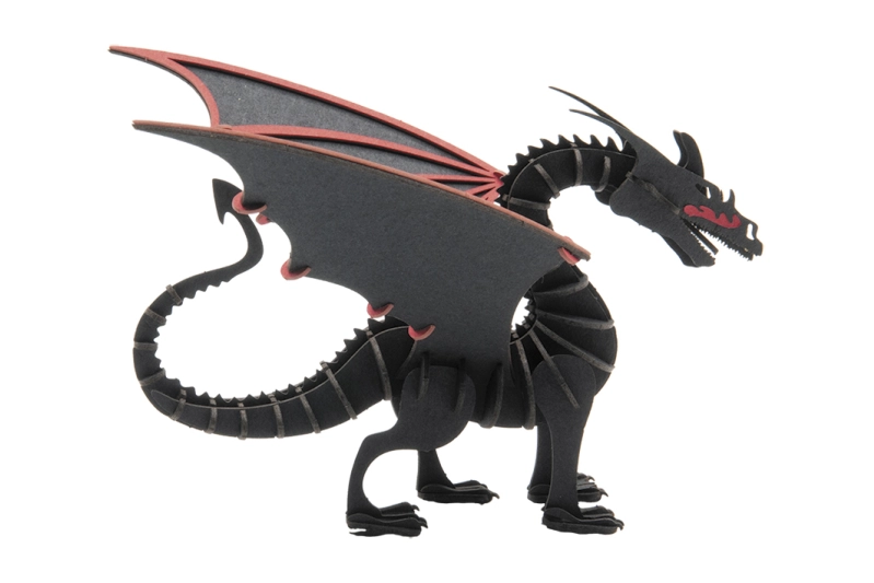 Dragón 3D de cartón