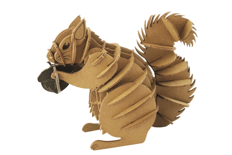 Ardilla 3D de cartón