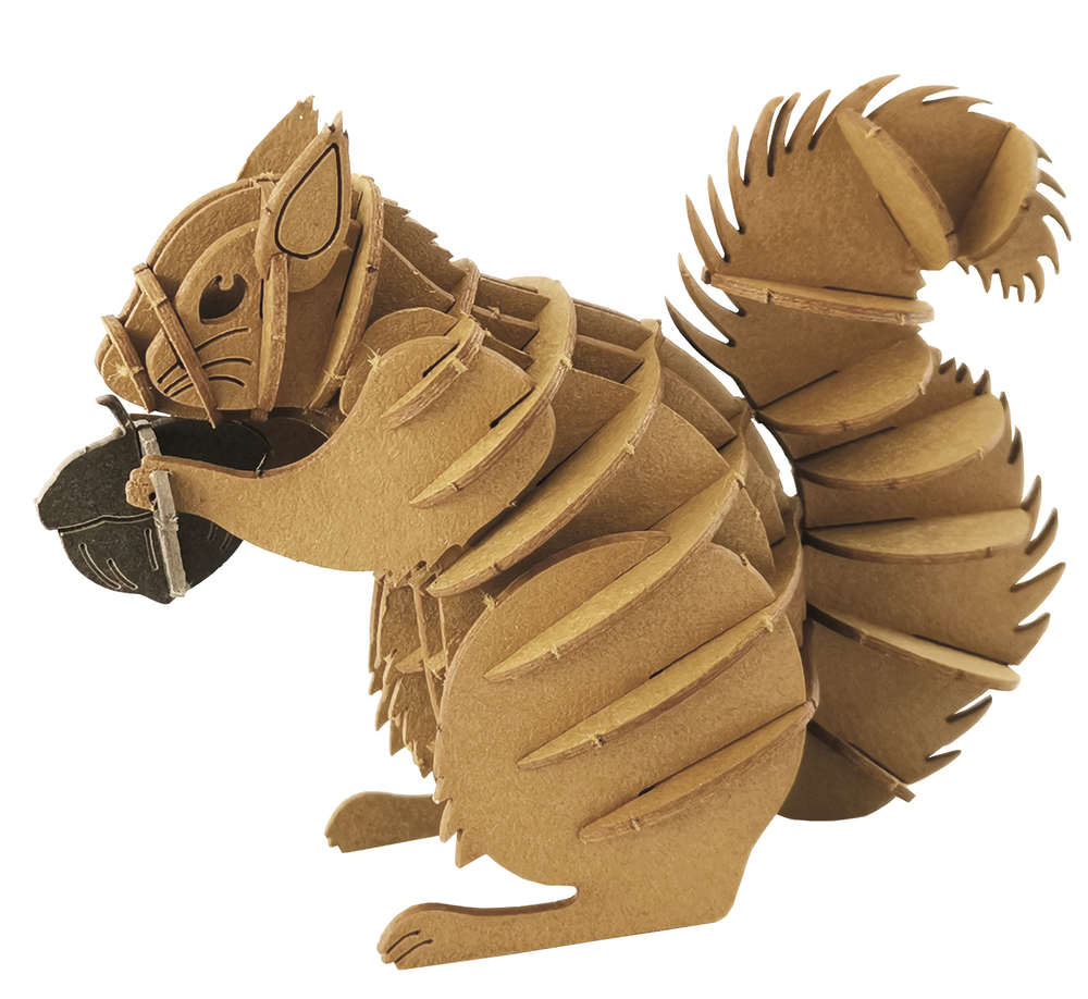 Ardilla 3D de cartón