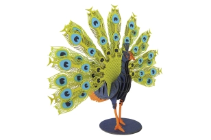 Pavo Real 3D de cartón
