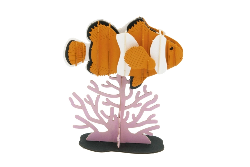 Pez payaso 3D de cartón
