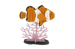 Pez payaso 3D de cartón