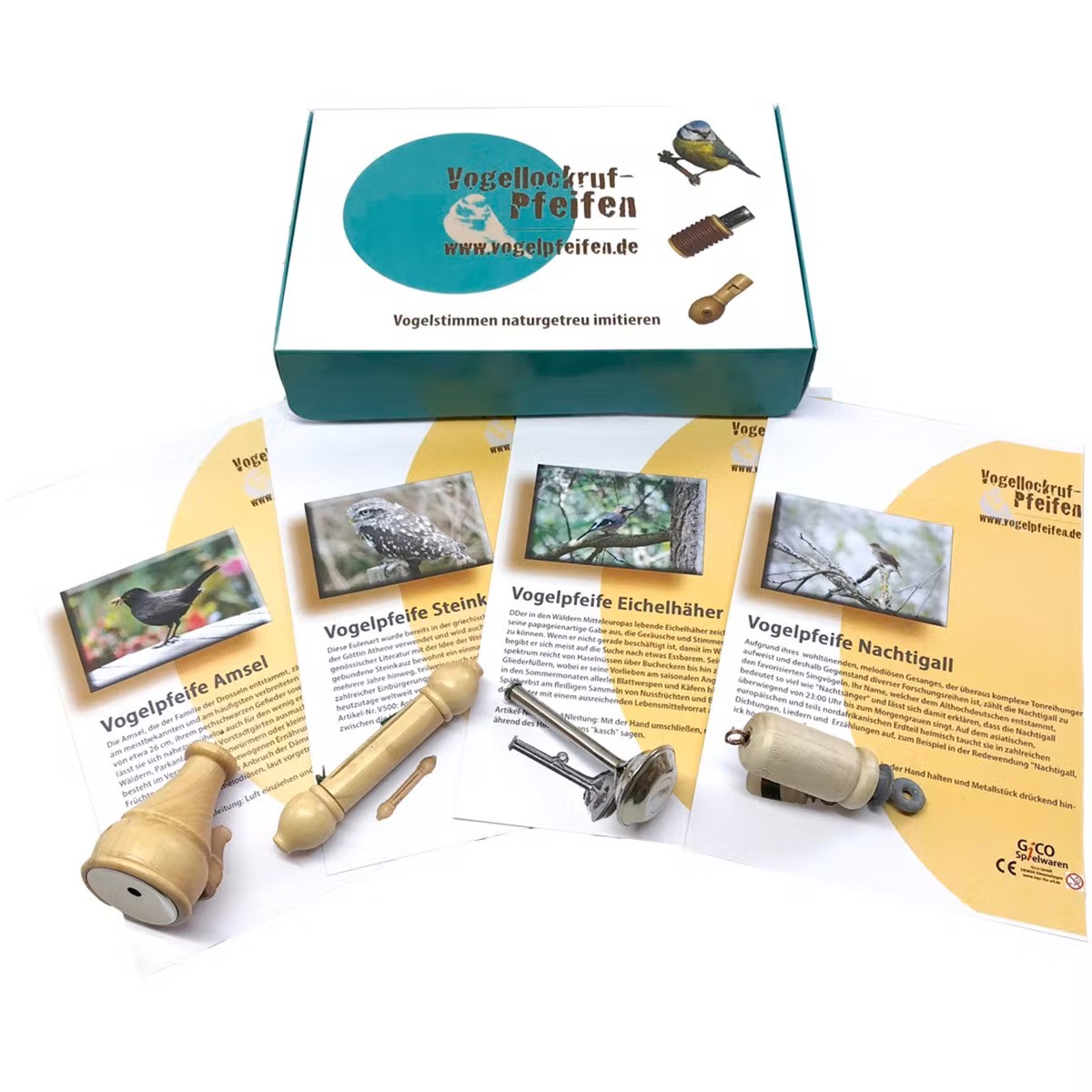 Quatre Xiulets d'Ocell (Mussol, merla, gaig i ross