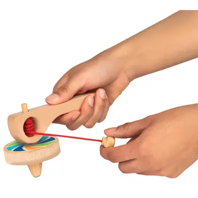 Baldufa amb mànec i cordill