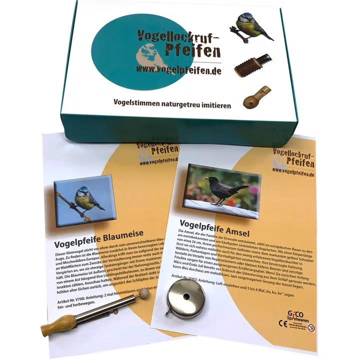 Silbatos de pájaro (Carbonero azul y Merla)