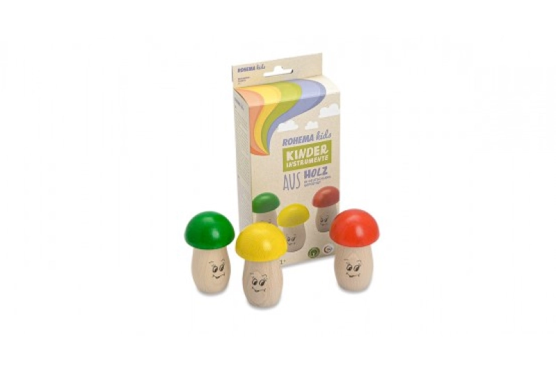 Maraca en forma de bolet vermell Rohema