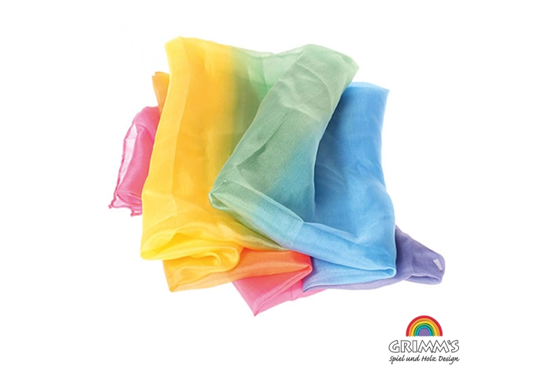 Pañuelo seda arco iris pequeño